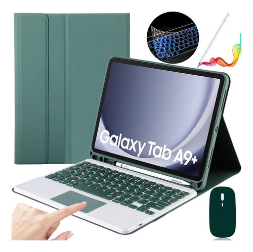 Funda Con Teclado+mouse+lápiz Para Galaxy Tab A9plus 11 In