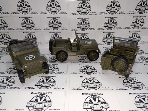 Jeep Willys Mb Militar Escala 1:34-39 Welly Nuevo Sin Caja