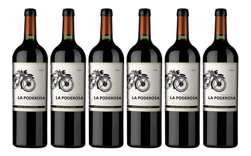 Vino La Poderosa Malbec X750cc Caja X6