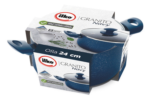 Olla 24cm Granito Navy Ilko
