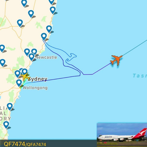 Boeing 747 Qantas, El Espíritu De Australia 1:500, Metal