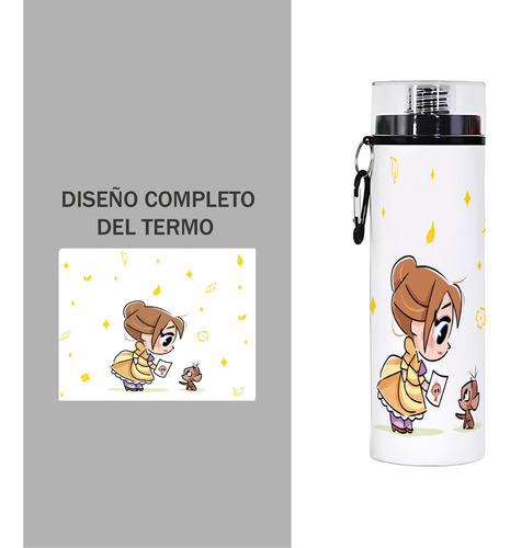 Termo Cilindro Princesas Botella 750ml Jane
