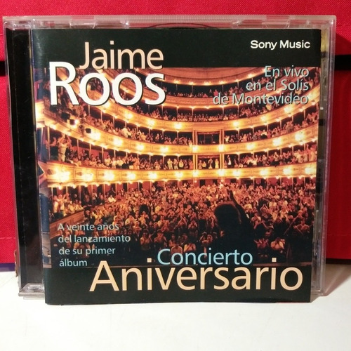 Cd Jaime Roos Concierto Aniversario Vivo En El Solís M/bueno