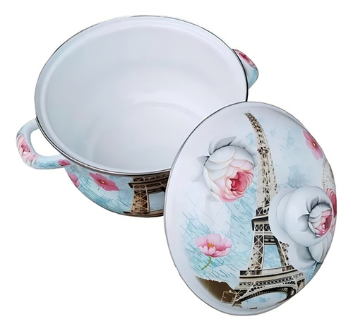 Panela Porcelana Paris 3,6 Litros Com Tampa C/ Indução