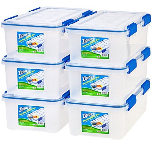 Ziploc Weathershield 16 Caja De Almacenamiento De Quart, 6 P