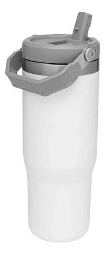 Botella Termica Stanley Flip Straw Tumbler 887ml Acero Inox Color Blanco