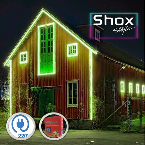 Imagen 7 de 10 de Combo X 2 Manguera Luces Navidad 10 Metros Led Efectos Shox
