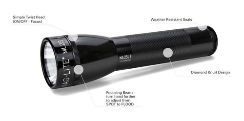 Imagen 3 de 7 de Linterna Led Maglite 3c Ml25lt Tactica Potentes 173lumenes