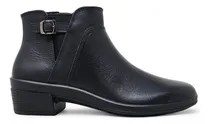 Comprar Botines Flexi Piel Con Tacón Bajo Cierre Lateral Hebilla Chi
