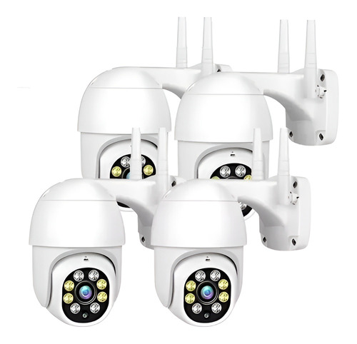 Camara Seguridad Exterior Wifi Camaras Vigilancia Ip 4 Unidades Camaras De Seguridad Waterproof Domo Exterior Con Movimiento 360 Qatarshop 