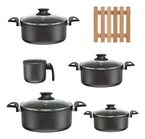 Comprar Jogo Panelas 05 Pçs Antiaderentes  + 05 Descansos De Panela