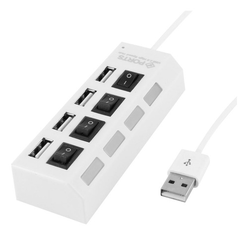 Qtqgoitem 4 Puerto Usb 2.0 Hub Interruptor Intercambio Alta