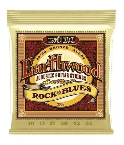 Encordado Ernie Ball Earthwood Eb2008 010-052 Bronze