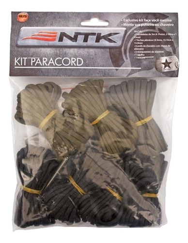 Kit Para Fazer Pulseira 7 Paracord Fechos Tesoura Agulha Ntk Cor Misto