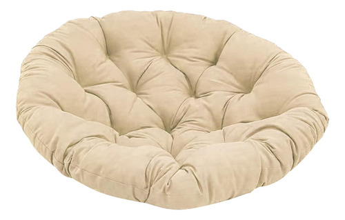 2 Cojín De Asiento Acolchado Redondo De 50 Cm, Cojín Caqui