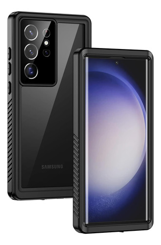 Lanhiem Funda Samsung Galaxy S23 Ultra, Ip68 Impermeable A A