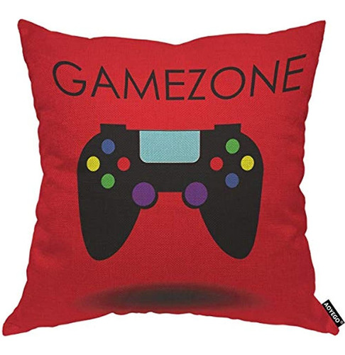 Aoyego Game Zone Throw Pillow Cover Game Pad Button Jugar Vi