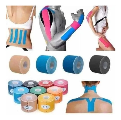 Fita Kinesio Tape Bandagem 5m Por 5cm Profissional Com Nf-e Cor Marrom