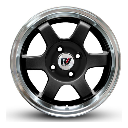 Rodas Esportivas Aro 15x6 4x100 (jogo) P300 + Bicos Cor Preto Com Diamantado