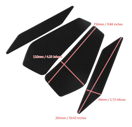 4 Almohadillas De Agarre Con Tanque Lateral Para Ex400 Ninja