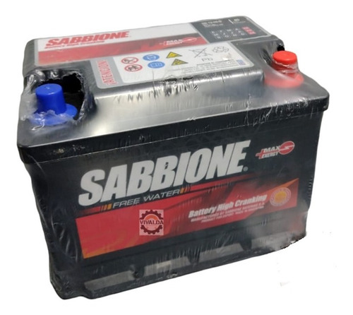 Batería Auto 12v 60ah Sabbione Arg 12x60 Gol Golf Sb12-66-b