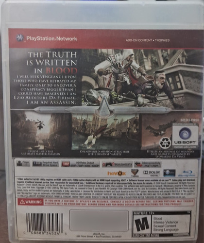 Assassins Creed Ii Playstation 3 (Usado)