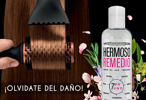 Imagen 2 de 10 de Serum Capilar Oleo Termo Protector Con Aceite Argán 7 En 1