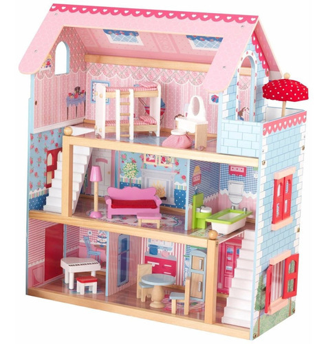 Casa Casita De Muñecas Chelsea Kidkraf Color Rosa