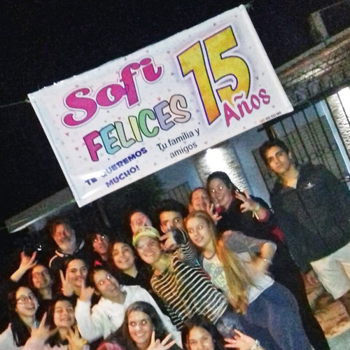 Imagen 6 de 10 de Carteles Pasacalle Egresados 15 Años Pasacalles En El Día!!