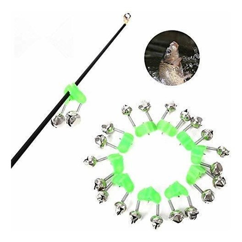 10pcs Fishing Bite Alarms Twin Spiral Bells Bell Rod Tip