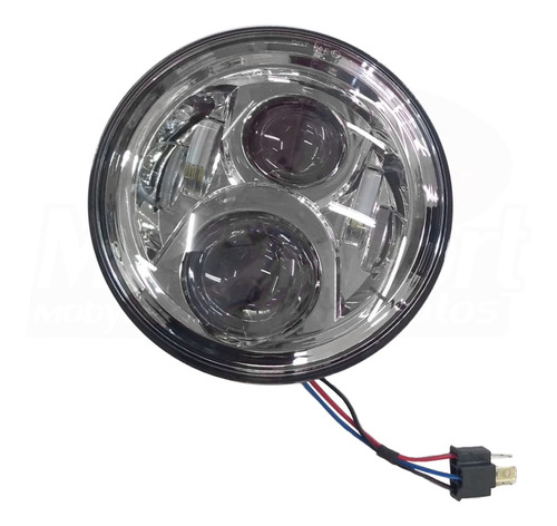 Farol Cromado 7 Polegadas Led Rick Wm-j048da Com Nota 024680