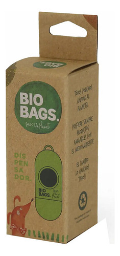 Biobags Dispensador Bolsas Con 1 Rollo De Bolsas Ecologicas