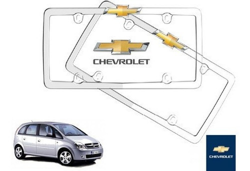 Par Porta Placas Chevrolet Meriva 1.8 2005 Original