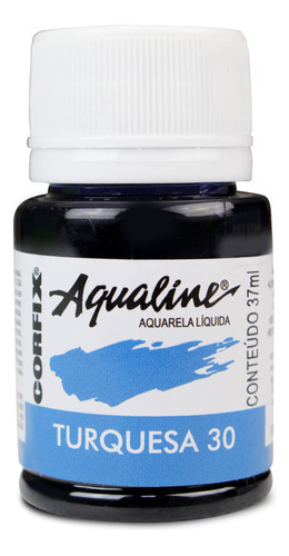 Tinta Aquarela Aqualine Corfix 37ml Cor Turquesa - 30
