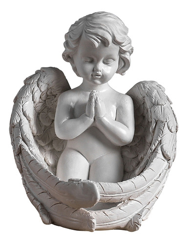 Querubín Bebé Ángel Rezando Estatua De El 13,5x15x16cm