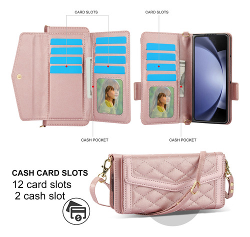 Funda Con Bandeja Bolígrafo Plegable Para Samsung Zfold6/5/4