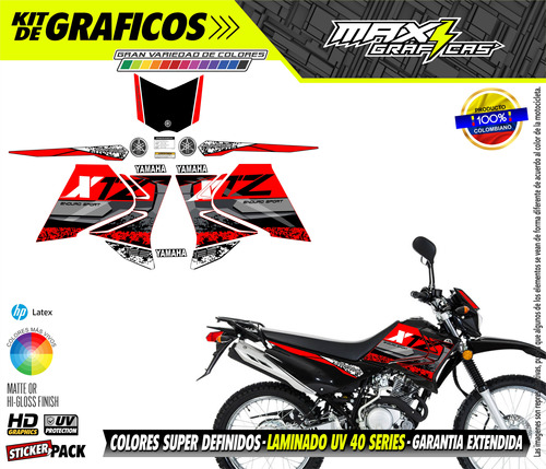 Calcomanias  Yamaha Xtz 125 Edicion Especial Rojo