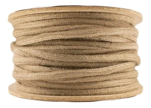 Cable Textil Vintage Arpillera Yute Liso 2x0.50mm Pack X10mt