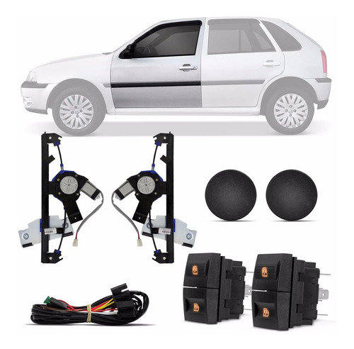 Kit Vidro Elétrico Gol Parati Saveiro G3 4 Portas Dianteira