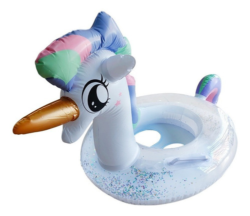 Flotador Unicornio Glitter Para Bebes 90cm