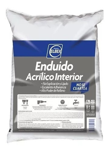 Enduido Interior Elbex X 20kg Ferreteria Chaplin