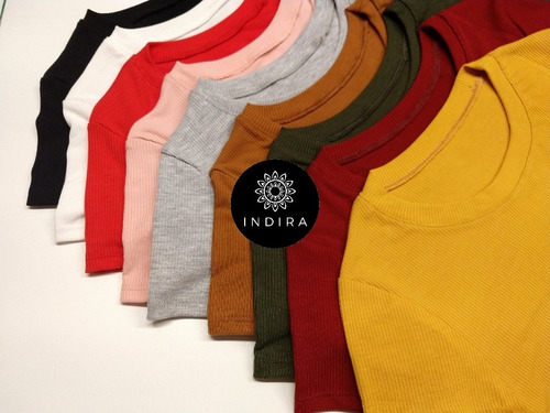 Imagen 2 de 3 de Remera Basica Mujer Crop Top Morley Liso