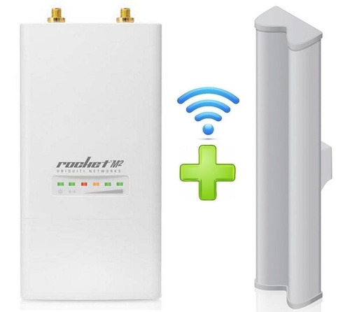 Kit 1 Ubiquiti Rocket M2 + Antena Sectorial Am-2g15-120