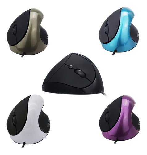 Y Ratón Óptico Vertical Ratón Ergonómico Con Cable Usb