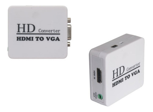 Adaptador Convertidor Hdmi A Vga C/audio Fullhd 1080p Oferta