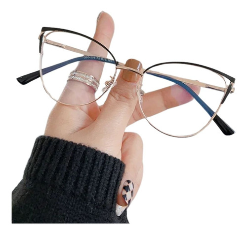 Armação Óculos Feminino Anti Luz Azul Leitura Olho De Gato