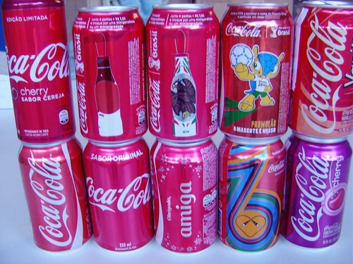 Lote 10 Latas Coca Cola - Favor Ler A Descrição