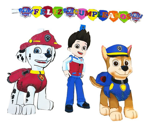 Paw Patrol Cumpleaños  Figuras De Foamy 