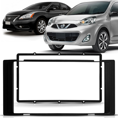 Moldura Dvd 2 Din March Sentra 2014 15 2016