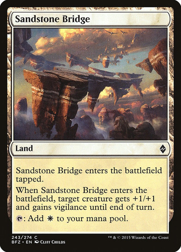 Cartas Magic 4 Sandstone Bridge Battle For Zendikar